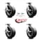 Service Caster BBQ Smoker Grill Flat-Free All Terrain 10'' Caster Wheel Set, 4PK SMOK-SCC-100S1030-SNB-SLB-BSL-2-SLB2 - alternate 4